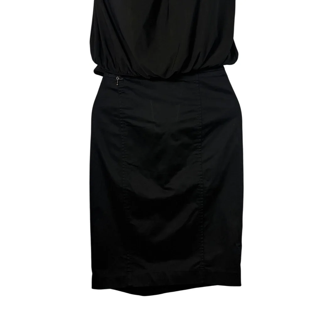 Mossimo Black Stretch Pencil Skirt‎ Zipper Detail Womens Size 8 - Picture 4 of 5